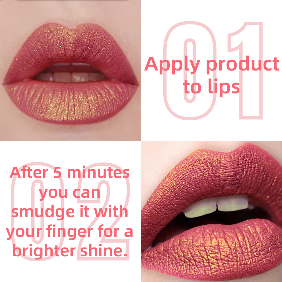 1PC Glitter Metallic 14 Colors - Lip Tint Korean ulasan dan harga