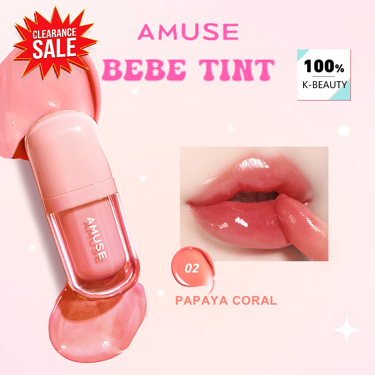 [ClearanceSale] AMUSE BEBE TIN - Lip Tint Korean ulasan dan harga