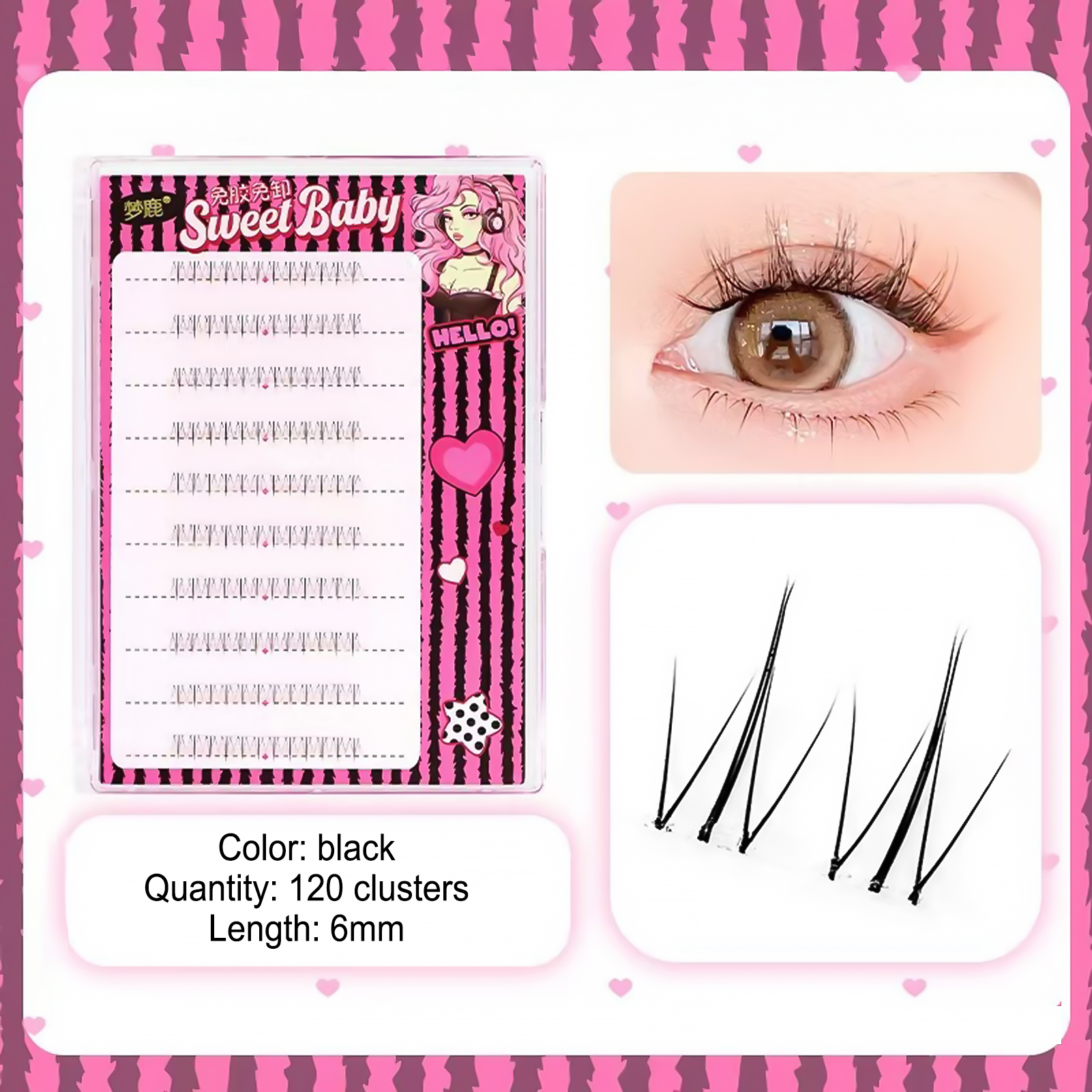 Women DIY Curling Eyelash Clus - Korean Women Lifestyle ulasan dan harga